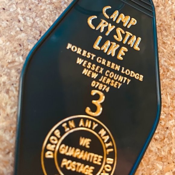 Camp Crystal Lake retro hotel Inspired keychain (graphic version) - Picture 3 of 3